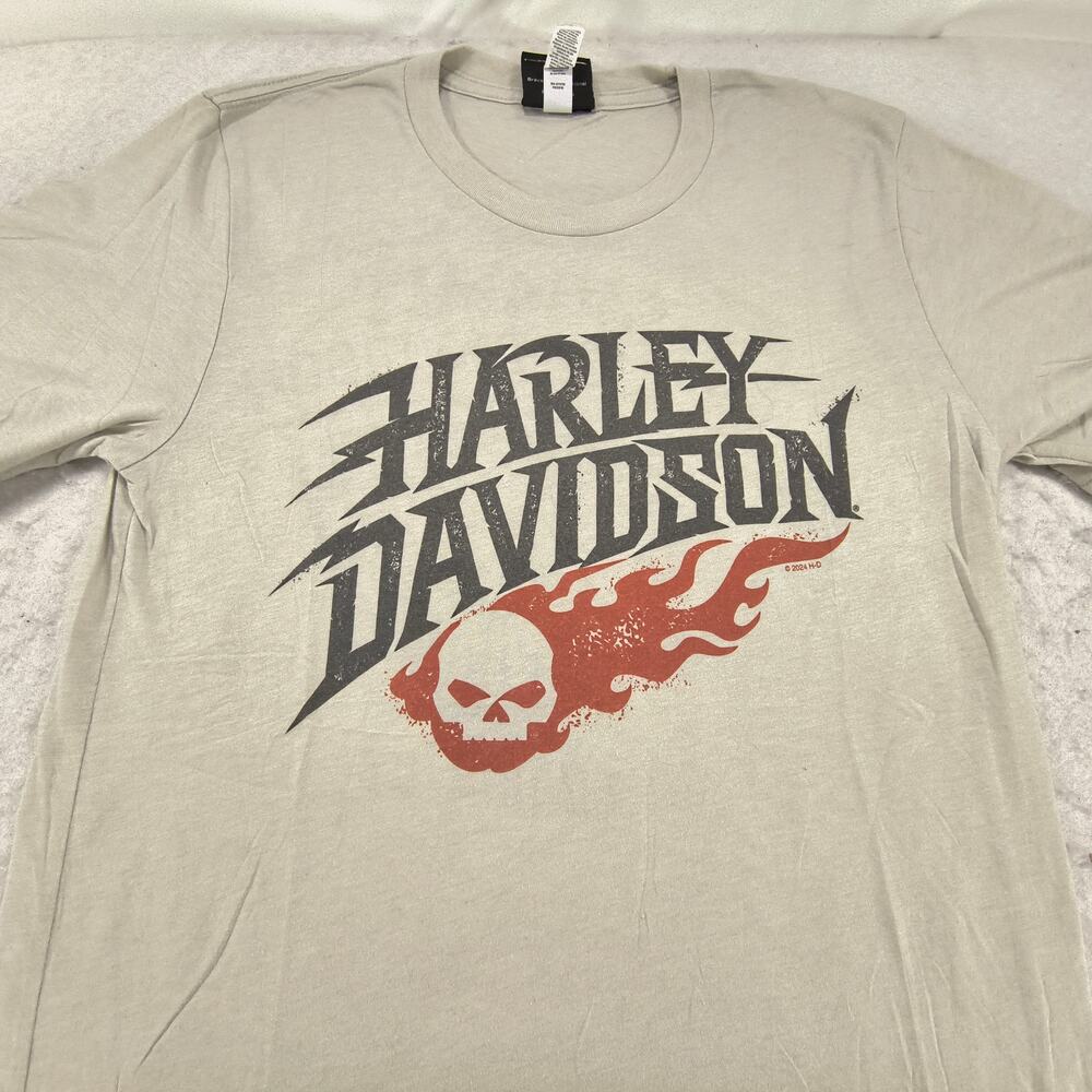 Harley Davidson Crew Neck Short Sleeve Graphic Shirt Mens Size Small S White